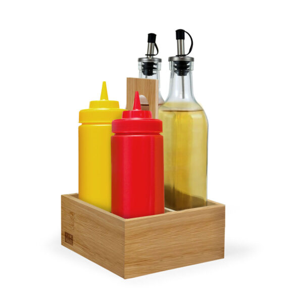 Portaspezie in Bambù My Bar Bambù 15 x 15 x 22 cm (12 Unità)