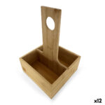 Portaspezie in Bambù My Bar Bambù 15 x 15 x 22 cm (12 Unità)
