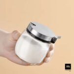 Portazucchero La Mediterránea Trasparente Argentato Vetro Acciaio 0,25 L 7 x 8,7 cm (24 Unità)