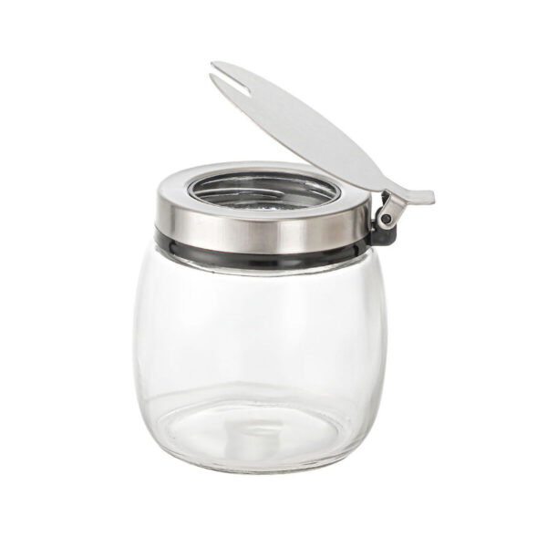 Portazucchero La Mediterránea Trasparente Argentato Vetro Acciaio 0,25 L 7 x 8,7 cm (24 Unità)