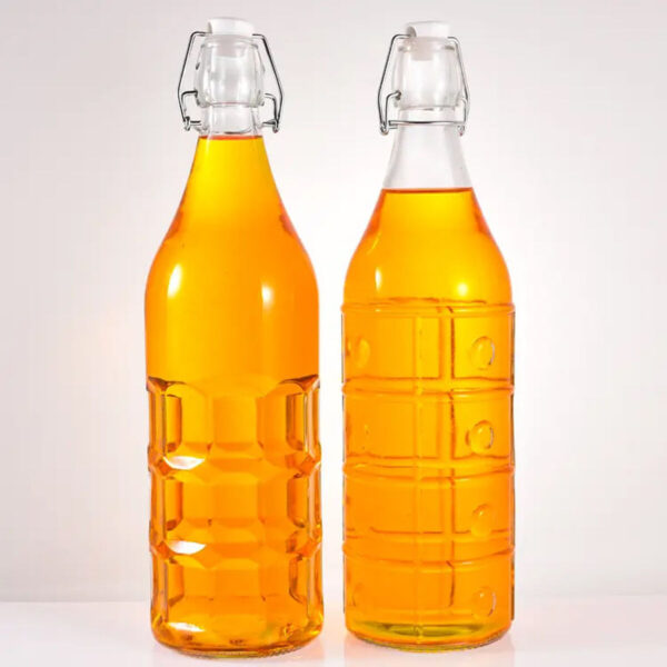 Bottiglia di Vetro La Mediterránea Trasparente Vetro 1 L (12 Unità)