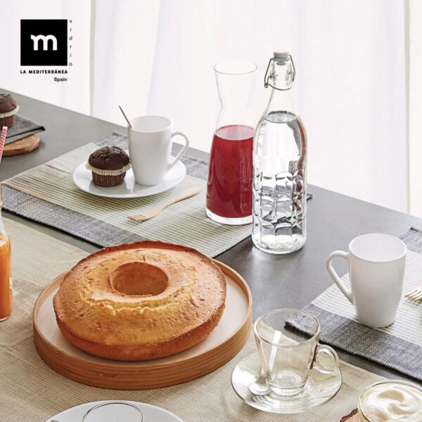 Bottiglia di Vetro La Mediterránea Trasparente Vetro 1 L (12 Unità)