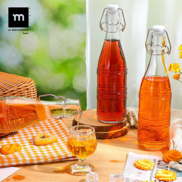 Bottiglia di Vetro La Mediterránea Trasparente Vetro 1 L (12 Unità)