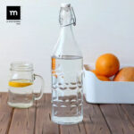 Bottiglia di Vetro La Mediterránea Trasparente Vetro 1 L (12 Unità)