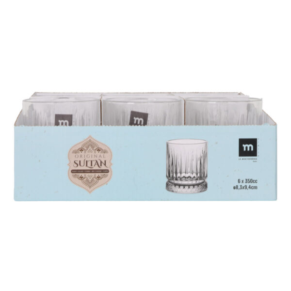 Bicchiere La Mediterránea Sultan Trasparente Vetro 350 ml (48 Unità)