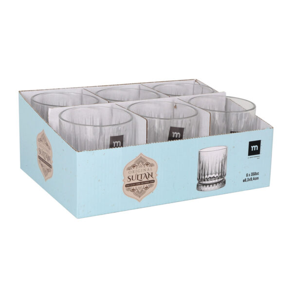 Bicchiere La Mediterránea Sultan Trasparente Vetro 350 ml (48 Unità)