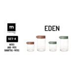 Set di Barattoli La Mediterránea Eden Vetro polipropilene 4 Pezzi (8 Unità)