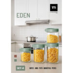 Set di Barattoli La Mediterránea Eden Vetro polipropilene 4 Pezzi (8 Unità)