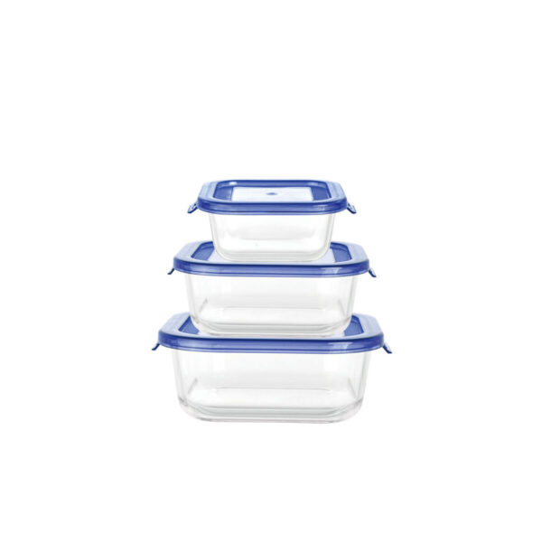 Set di scatole porta pranzo Inde Soul 0,8 L 3 Pezzi (8 Unità)