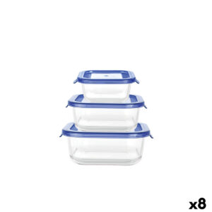 Set di scatole porta pranzo Inde Soul 0,8 L 3 Pezzi (8 Unità)