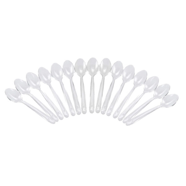 Set di cucchiai riutilizzabili Algon Trasparente 14 cm 15 Pezzi (24 Unità)