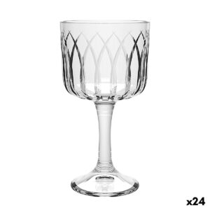 Calice La Mediterránea Phasai seu Trasparente Vetro 500 ml (24 Unità)