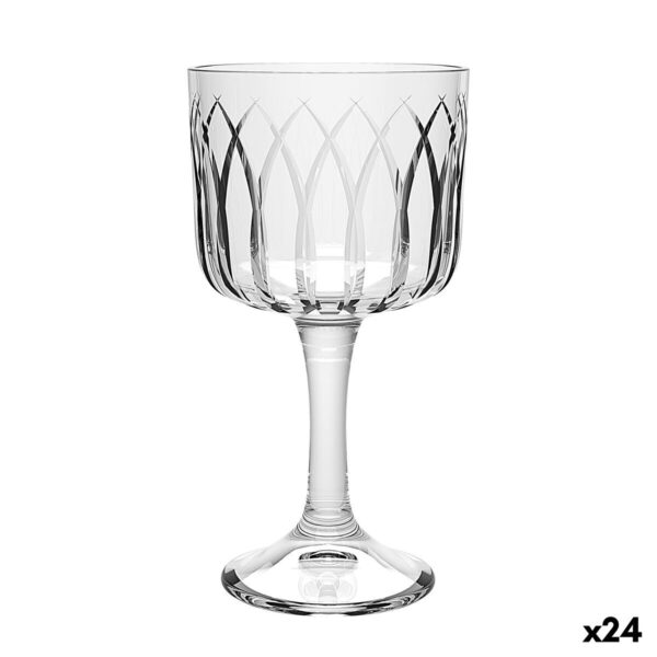 Calice La Mediterránea Phasai seu Trasparente Vetro 500 ml (24 Unità)