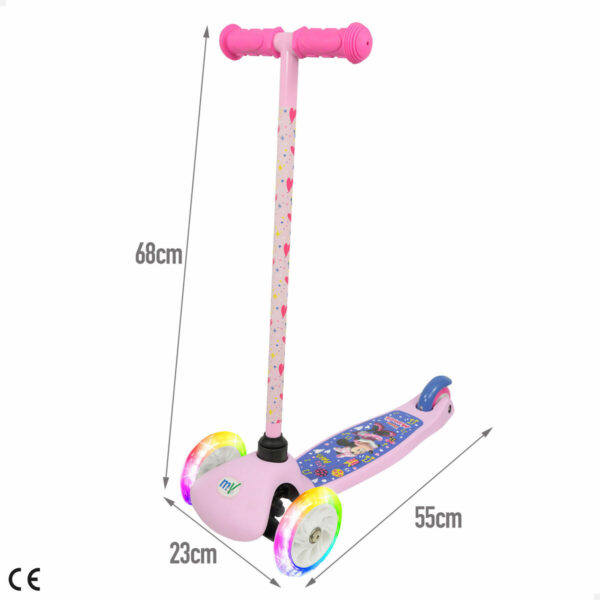 Monopattino Scooter Minnie Mouse Gomma Metallo Plastica
