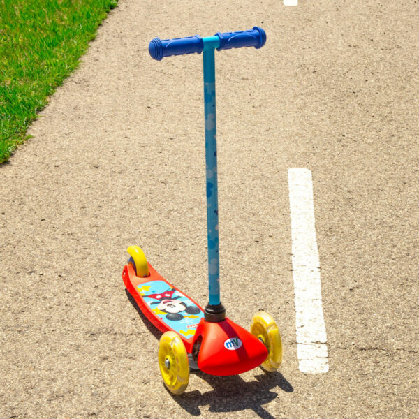 Monopattino Scooter Mickey Mouse Gomma Metallo Plastica