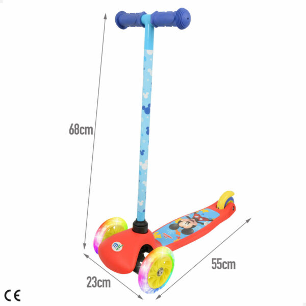 Monopattino Scooter Mickey Mouse Gomma Metallo Plastica