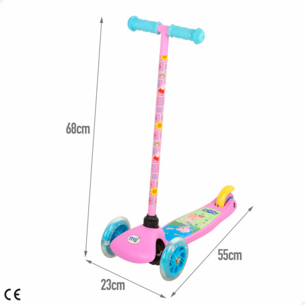 Monopattino Scooter Peppa Pig Gomma Metallo Plastica