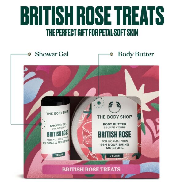 Gel Doccia The Body Shop BRITISH ROSE 2 Pezzi