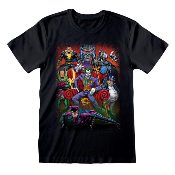 Maglia a Maniche Corte DC Comics Villains Nero Unisex