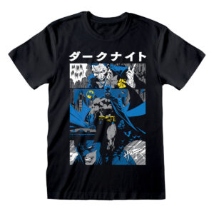 Maglia a Maniche Corte Batman Manga Cover Nero Unisex