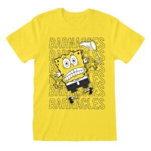 Maglia a Maniche Corte Unisex Spongebob Barnacles Giallo