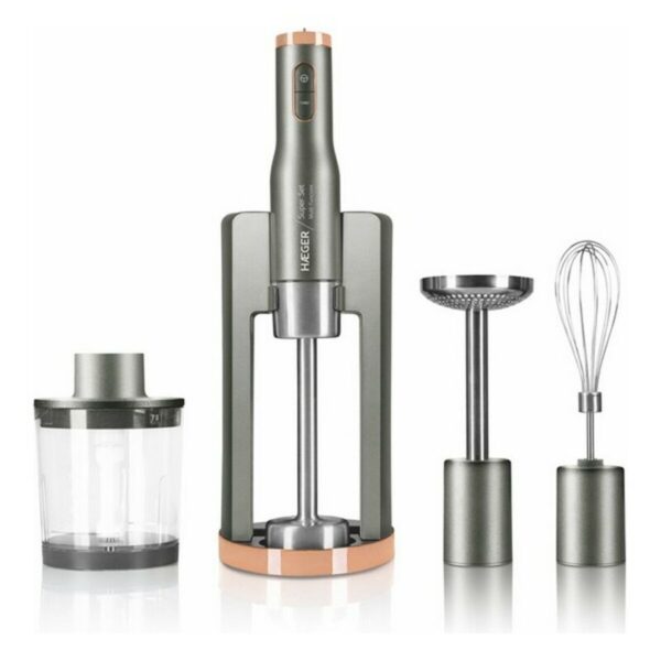 Frullatore a Immersione Multifunzione con Accessori Haeger HB-80C.024A Grigio 800 W