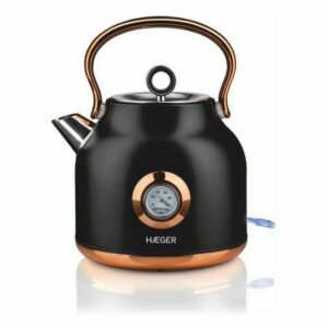Bollitore Elettrico con Teiera Haeger EK-22B.024A Nero Acciaio inossidabile 2200 W 1,7 L