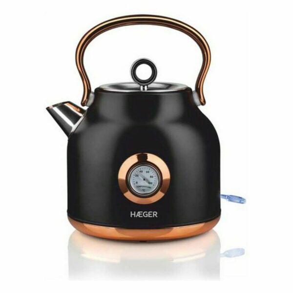 Bollitore Elettrico con Teiera Haeger EK-22B.024A Nero Acciaio inossidabile 2200 W 1,7 L