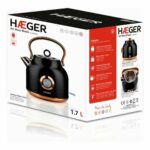 Bollitore Elettrico con Teiera Haeger EK-22B.024A Nero Acciaio inossidabile 2200 W 1,7 L