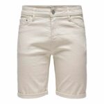 Shorts da Uomo Only & Sons Onsply 9296 Ecru Beige