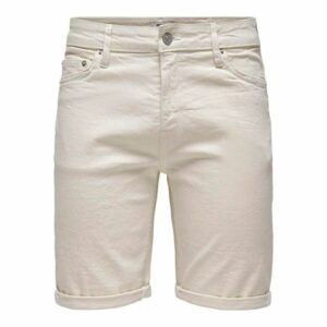 Shorts da Uomo Only & Sons Onsply 9296 Ecru Beige