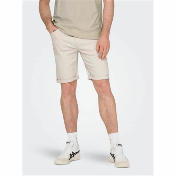 Shorts da Uomo Only & Sons Onsply 9296 Ecru Beige