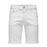 Shorts da Uomo Only & Sons Onsply 9297 White Bianco