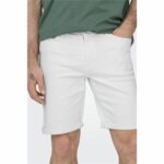 Shorts da Uomo Only & Sons Onsply 9297 White Bianco