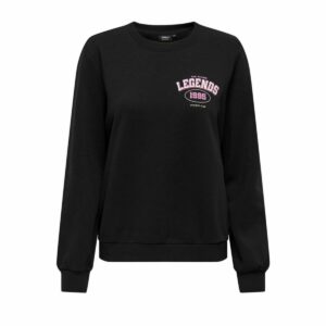 Felpa senza Cappuccio Donna Only Onlkimmie Nero