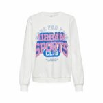 Felpa senza Cappuccio Donna Only Onlkimmie Bianco