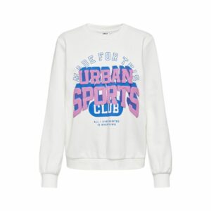 Felpa senza Cappuccio Donna Only Onlkimmie Bianco