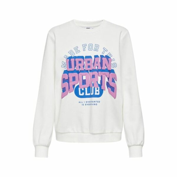 Felpa senza Cappuccio Donna Only Onlkimmie Bianco