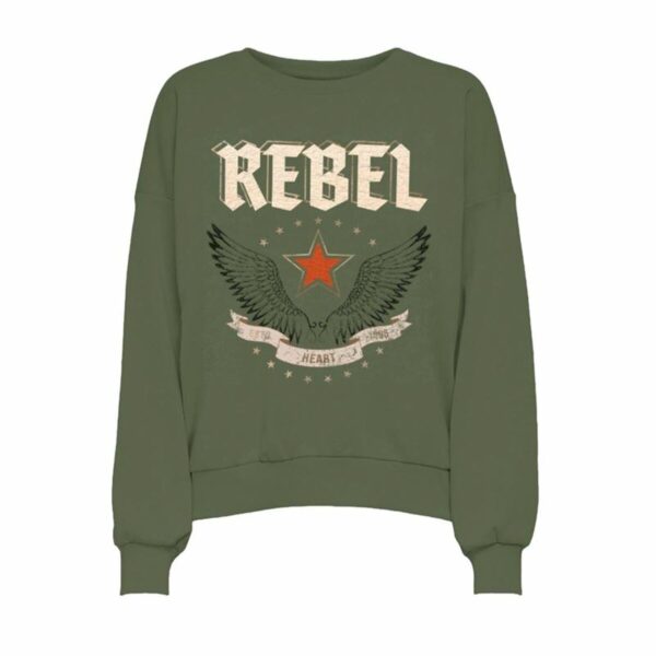 Felpa senza Cappuccio Donna Only Onllayla L/S Wings O-Neck Azzurro