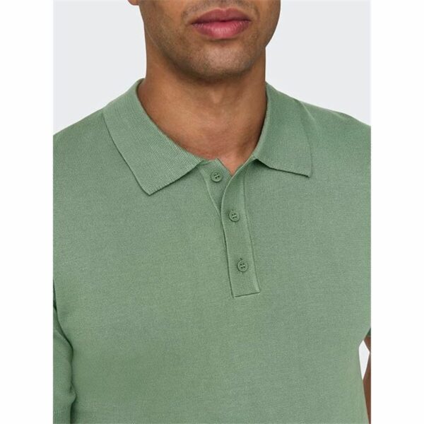Polo a Maniche Corte Uomo Only & Sons Onswyler Life Reg 14 Ss Knit Verde