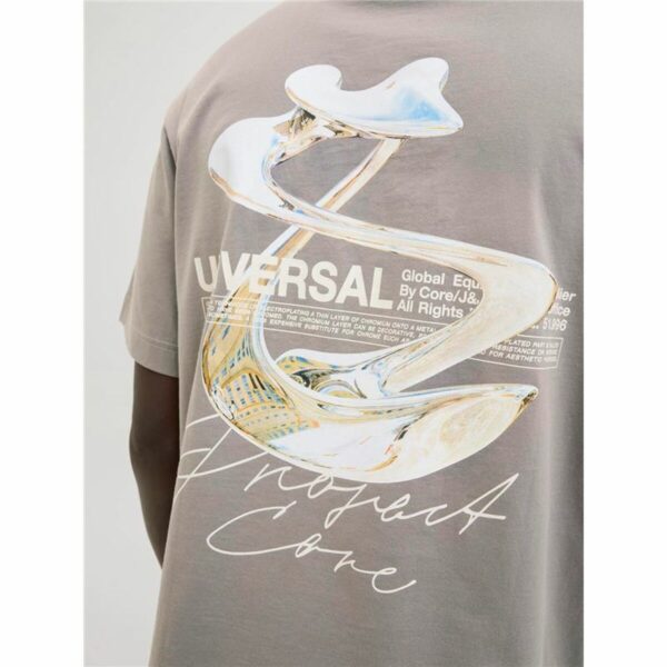 Maglia a Maniche Corte Uomo Jack & Jones Jcodynamic Dust Ss Crew Neck Marrone Chiaro