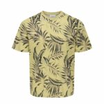Maglia a Maniche Corte Uomo Only & Sons Onskash Reg Leaf Aop Dorato