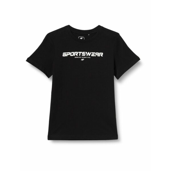 Maglia a Maniche Corte per Bambini 4F M0797 Nero