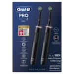 Spazzolino da Denti Elettrico Oral-B Pro 3 3900 Nero (2 Unità)