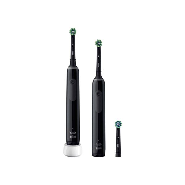 Spazzolino da Denti Elettrico Oral-B Pro 3 3900 Nero (2 Unità)
