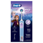 Spazzolino da Denti Elettrico Oral-B Frozen Nero Multicolore (2 Pezzi) (2 Unità)