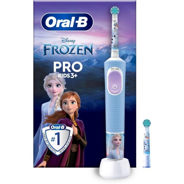 Spazzolino da Denti Elettrico Oral-B Frozen Nero Multicolore (2 Pezzi) (2 Unità)