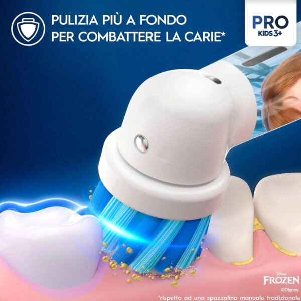Spazzolino da Denti Elettrico Oral-B Frozen Nero Multicolore (2 Pezzi) (2 Unità)