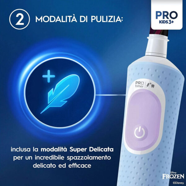 Spazzolino da Denti Elettrico Oral-B Frozen Nero Multicolore (2 Pezzi) (2 Unità)