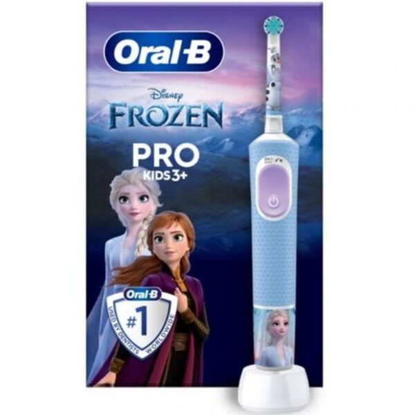 Spazzolino da Denti Elettrico Oral-B Frozen Nero Multicolore (2 Pezzi) (2 Unità)